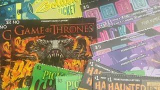 🤑Trying Out the New PA Lottery Tickets — Game of Thrones Golden Ticket Halloween🤑 [upl. by Lindeberg346]