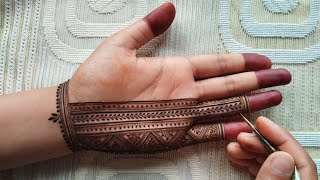 Very beautiful front hand mehndi design  Easy stylish Moroccan mehndi design  Mehndi ka design [upl. by Naltiak963]