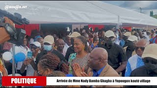 Arrivée de Mme Nady Bamba Gbagbo à Yopougon kouté village [upl. by Dnama]