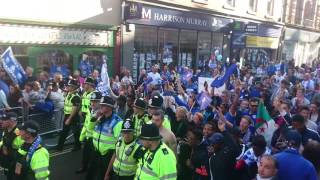 LEICESTER CITY CHAMPIONS PARADE OPEN TOP BUS CRAZY ATMOSPHERE [upl. by Adnamahs]