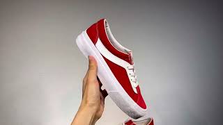 Vans Bold Ni Red Red Low Top Classic Retro Red White Low Top Casual Fully Vulcanized Sneakers [upl. by Kistner]