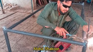 How to make charpai  charpoy  iron bed  bed frame  metal bed  bed  single bed  abdul shakoor [upl. by Oscar]