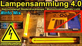 Natriumdampf Niederdrucklampen SOX und versuche mit Monochromatischem Licht  Arbeitsbeleuchtung [upl. by Ahsined917]