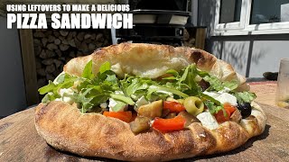 Using Leftover Ingredients to make a Delicious Pizza Sandwich [upl. by Harlan197]