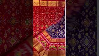 Exclusive Twill ikkat silk Kanchi border sarees with blouse  silk mark certified  9666912012 [upl. by Lerak830]