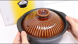 Japanese Donabe Rice Cooker and Freeze Dried Stewed Hamburger Steak [upl. by Nylrad]