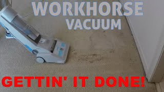 WORKHORSE VACUUM CLEANER ON HEAVILY SOILED CARPET [upl. by Sheaff]