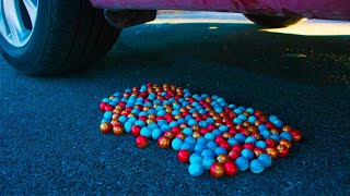 Crushing Crunchy amp Soft Things by Car  3 Minutes of Crushing Paintballs by with Car [upl. by Novla]