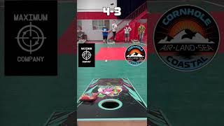 Satisfying push for four points cornhole cornholecoastal viral sports shortvideo grind brand [upl. by Aldous137]