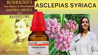 asclepias syriaca homeopathic mother tincture in Hindi [upl. by Adnahcal]