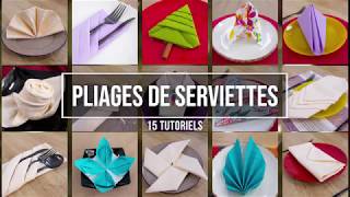 15 pliages de serviettes faciles pour toute occasion [upl. by Irami]