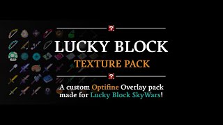 lucky block skywars  unofficial overlay texture pack showcase [upl. by Cirek]