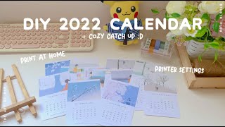 How to make desk calendars at home 🖨 printer settings using Canon Pixma 🌼 sticker business vlog [upl. by Miranda]