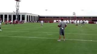 Alabama Wide Receivers Run Crossing Routes [upl. by Hanima]