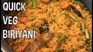 சுவையான வெஜ் பிரியாணி 😋ஈஸி குக்கர் முறை Quick Veg Biryani in Pressure Cooker [upl. by Crescentia]