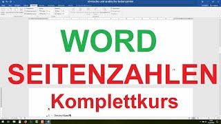 WORD Seitenzahlen Komplettkurs  römisch arabisch ab Seite formatieren einfügen später beginnen [upl. by Rollie]