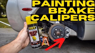 HOW TO PAINT BRAKE CALIPERS  THE QUICKEST amp EASIEST WAY  DriveHub [upl. by Enyak]