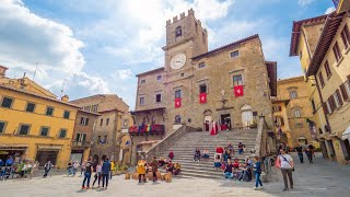 Walking tour of CORTONA TUSCANY  4K WITH DESCRIPTION [upl. by Harihs]