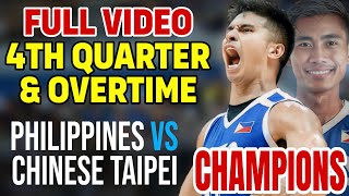 🏀Pilipinas vs Chinese Taipei Championship FULL 4th Quarter and OT 43rd William Jones Cup Champions [upl. by Boudreaux]