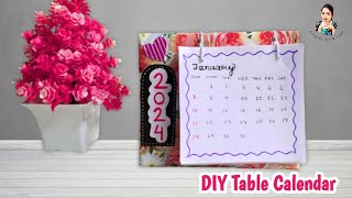 Table Calendar Making At Home  DIY Calendar 2024  Handmade Calendar  How To Make Desk Calendar [upl. by Ginnifer877]