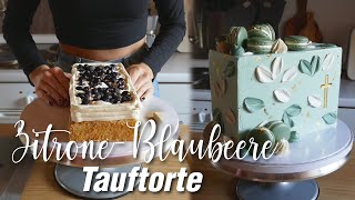 💚viereckige Torte für Taufe Junge ohne Fondant [upl. by Yseulta]