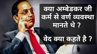 Kya ambedkar ji karm seh varna vyavstha mante thei ved kya kahte hai vedoh meh kya likha hai vedas [upl. by Leinaj]