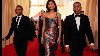 Zendaya poses for photos on the Oscars red carpet  zendaya updates  zendaya news [upl. by Mellitz]