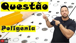 Poligenia ou Herança Quantitativa  Interação Gênica  Genética  Questão [upl. by Kitti]