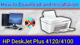 How to Download and install HP DeskJet Plus 4120 Printer Driver on windows with HP Easy Start Setup [upl. by Skoorb]