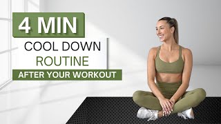 4 min COOL DOWN STRETCH ROUTINE  Do This After Your Workout  Flexibility and Muscle Recovery [upl. by Coryden854]