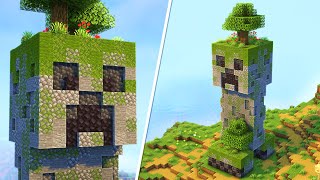 Minecraft  How to build a Giant Creeper Statue  Tutorial [upl. by Alie275]