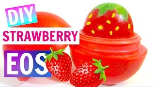 DIY Strawberry EOS  How to Make EOS Lip Balm [upl. by Bindman952]