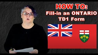 HOW TO Fillin an Ontario TD1 Form 2021 [upl. by Ibbie]