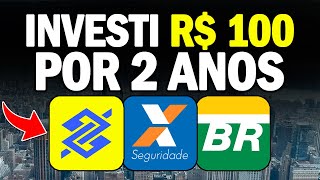 DOIS ANOS INVESTINDO R100mês EM AÇÕES VALEU A PENA QUANTO RENDEU bbas3 petr4 cxse3 [upl. by Candy]