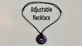 How to make an adjustable necklace  2 sliding knots [upl. by Einhapets]