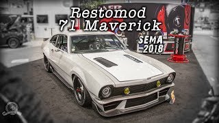 Restomod 71 Ford Maverick Jimmy Shaw Baer Brakes booth SEMA 2018 [upl. by Rafaellle]