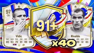 40x 91 ICON PLAYER PICKS 😲 FC 24 Ultimate Team [upl. by Aninahs330]