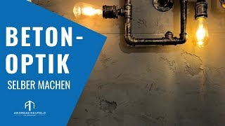 BETONOPTIK selber machen 2019  Beton Wand amp Decke selbst machen  Der Wandprofi [upl. by Nilson]