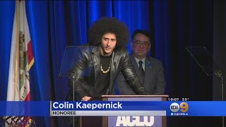 Former 49ers QB Kaepernick Is Secret Honoree At ACLU Bill Of Rights Dinner [upl. by Doretta]