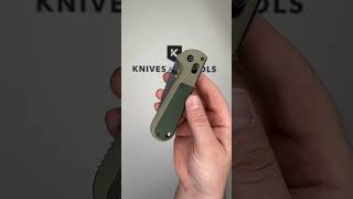 Benchmade Redoubt 431SBK 1 Serrated Black Tanto CPM D2 Green Grivory pocket knife [upl. by Cohleen]