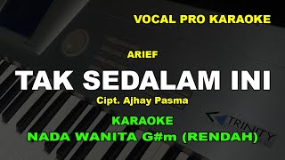 TAK SEDALAM INI KARAOKE NADA CEWEKWANITA Gm RENDAH [upl. by Hachmin308]