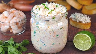 Fait en 5 min pour impressionner vos invités  Rillettes de crevettes crémeuse  Recette tartinade [upl. by Virgina484]