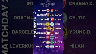 Champions League 202425  League Phase  Match Day 2 ucl championsleague uefa [upl. by Mide]