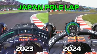 Suzuka pole lap 2024 vs 2023  How 2024 lost S1 but still won overall [upl. by Lingwood155]