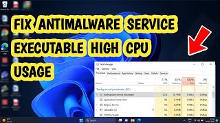 Fix Antimalware Service Executable High CPU Usage MsmpengExe [upl. by Latvina421]