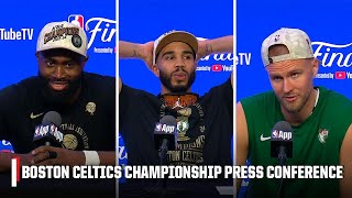 Boston Celtics react to winning HISTORIC 18th NBA Championship PRESS CONFERENCE  2024 NBA Finals [upl. by East]