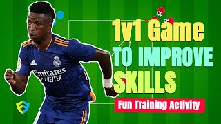 Insanely Fun 1v1 Training Drill That Will Transform Players Dribbling Skills [upl. by Hinkel]