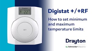 How to set the temperature limits on the Drayton Digistat  and RF [upl. by Aretak466]