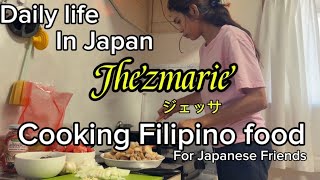 LIFE IN JAPAN  COOKING FILIPINO FOOD SISIG  BINAGOONGAN JAPANESE FRIENDS [upl. by Namya898]