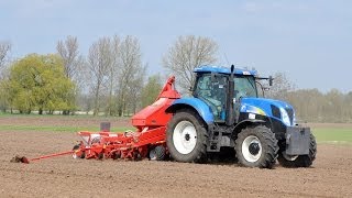 New Holland T6070 amp Kverneland Accord  Loonw Dirk NeytVan Laere  mais zaaien [upl. by Inele]